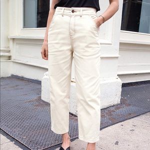 Relaxed Straight Leg Crop Pant
